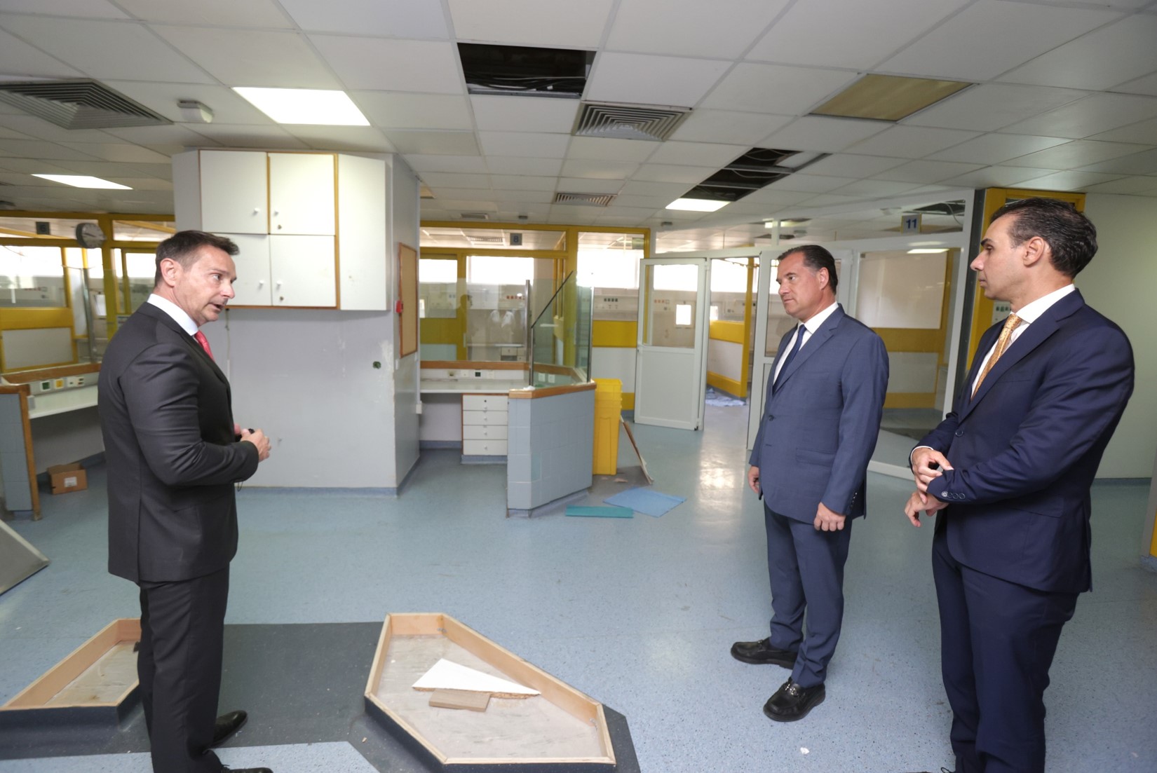 Επιθεώρηση του έργου κατασκευής 32 νέων κλινών ΜΕΘ στο ΓΝΑ Ευαγγελισμός